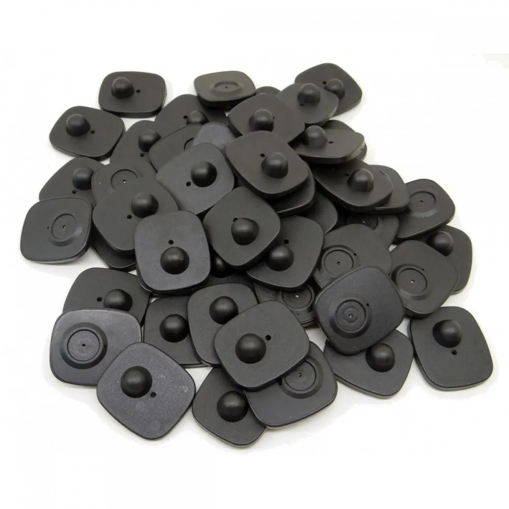 Etiqueta Mini Rigida Antifurto Eas Preta RF 8,2 Mhz - MD12 c/ 1.000 un